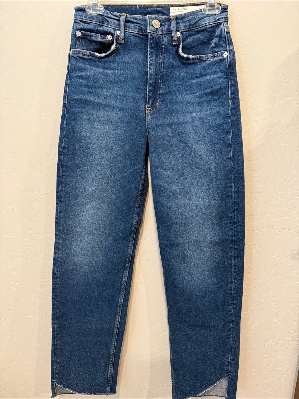 rag & bone Harlow Mid Rise Straight Leg Ankle Jeans - Size 26